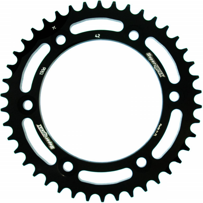 Rear ALU sprocket SUPERSPROX RAL-1306:42-BLK Crni 42T, 530