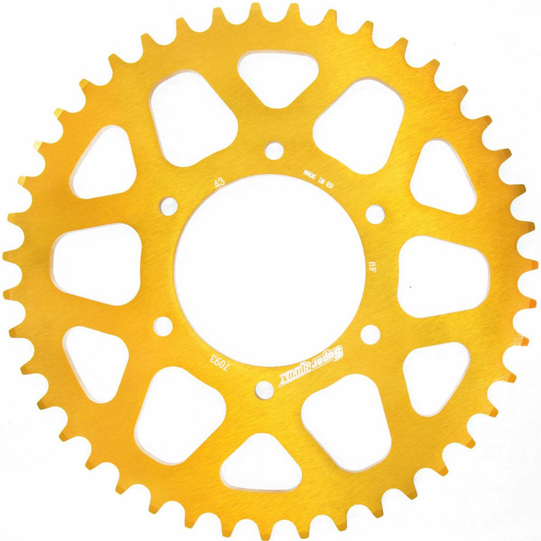 Rear ALU sprocket SUPERSPROX RAL-7093:43-GLD zlato 43T