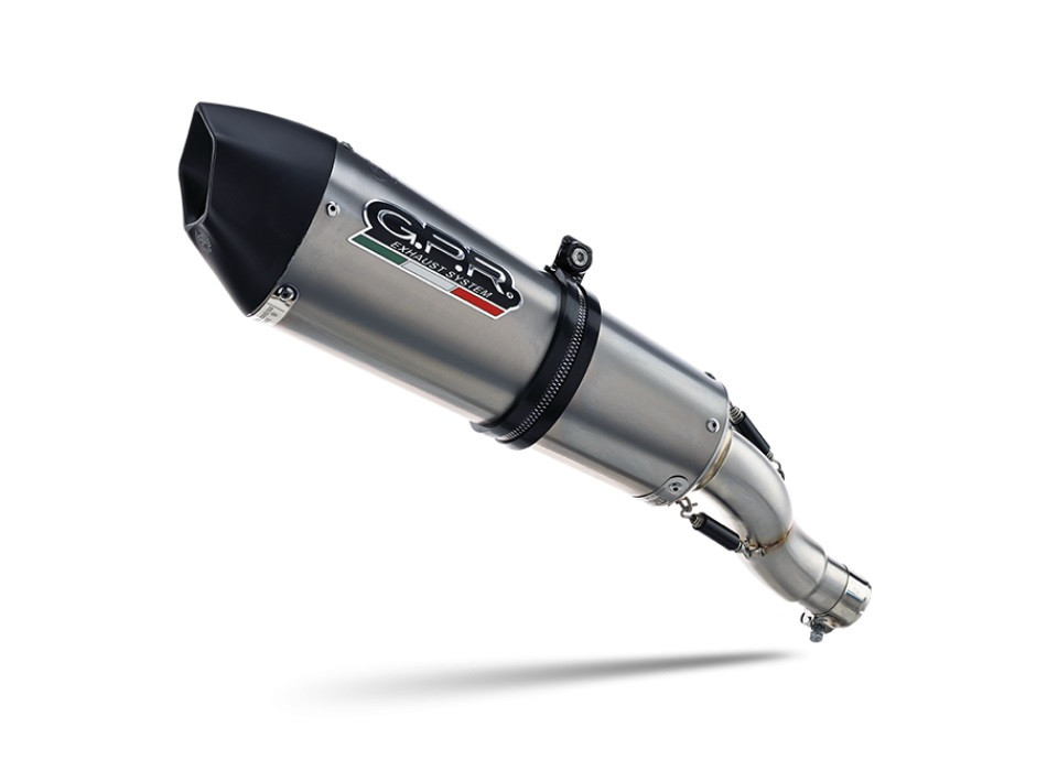 Slip-on exhaust GPR NEW GRAND PRIX EVO TITANIUM CF.4.1.CAT.GPAN.TO Brushed Titanium for CFMOTO 700 MT Premium 2023-2024