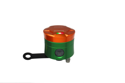 Brake fluid reservoir ACCOSSATO CNC-worked FU104 straight bracket included orange