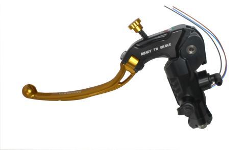 Clutch master cylinder ready to brake ACCOSSATO CY099 16x18 with gold folding lever (nut + lever)