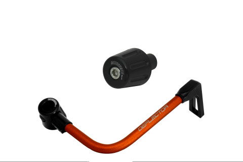 Lever guard in aluminium + left end ACCOSSATO DE004 with orange hose and joint right