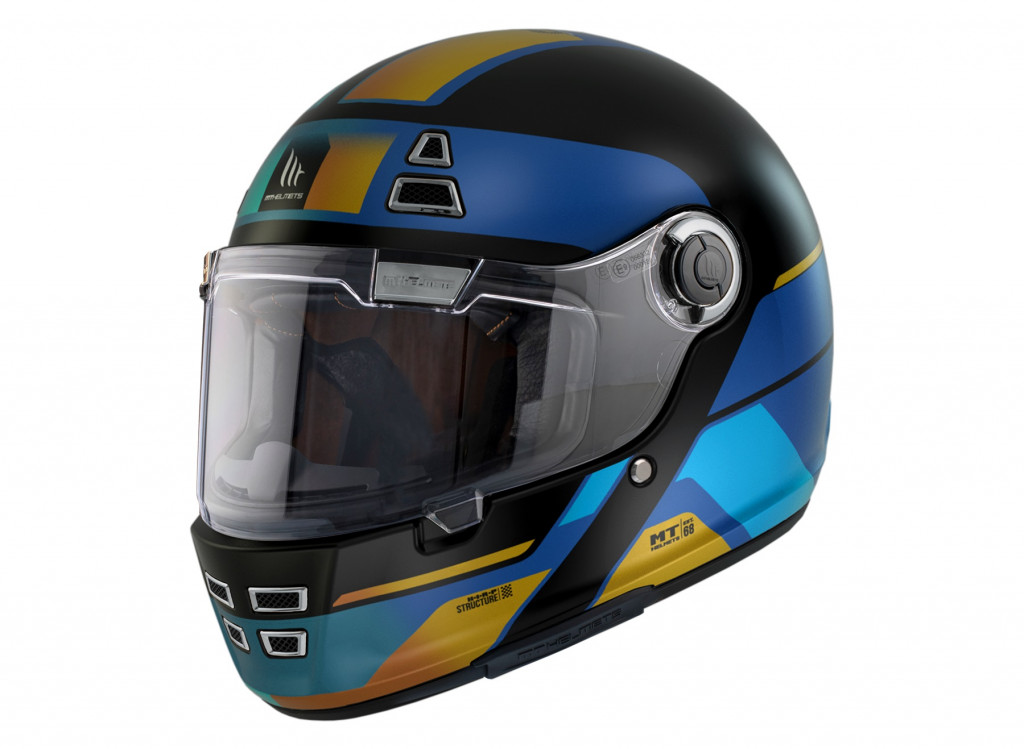 Full face helmet MT Helmets JARAMA 68TH C7 MATT BLUE XS