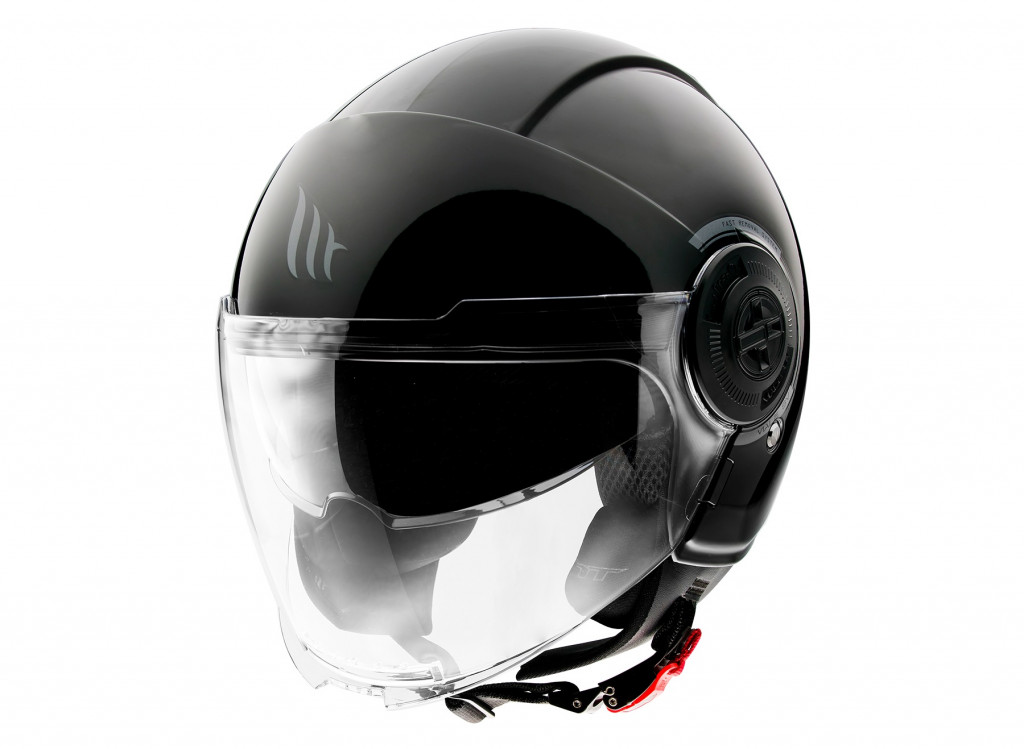 Jet helmet MT Helmets VIALE SV S SOLID A1 GLOSS BLACK S
