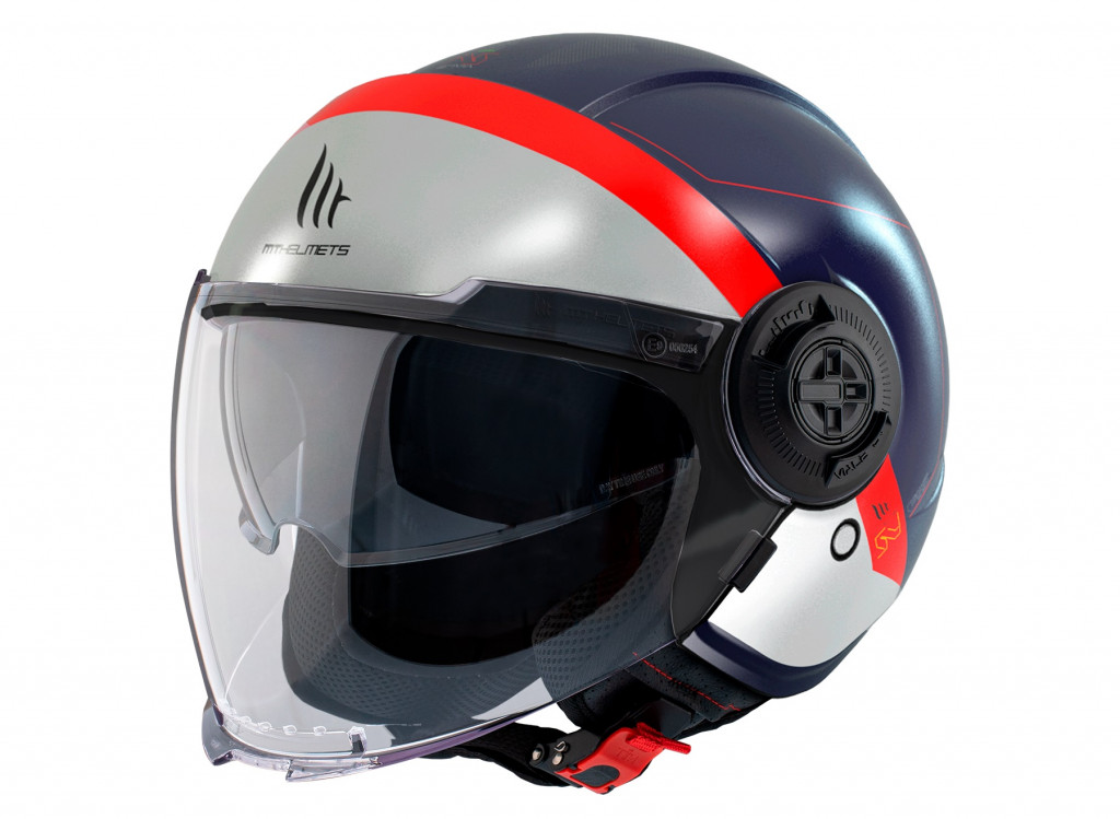 Jet helmet MT Helmets VIALE SV S 68 UNIT D7 MATT BLUE XXS