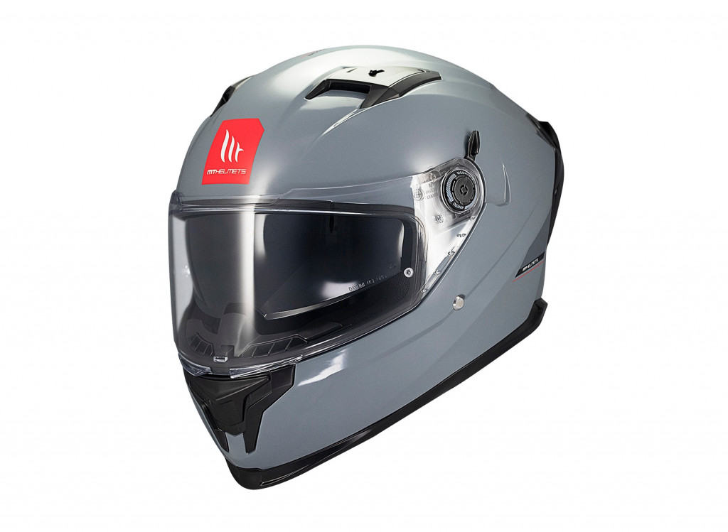 Full face helmet MT Helmets BRAKER SV SOLID A12 GLOSS GREY XS