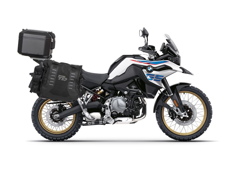 Set of SHAD TERRA TR40 adventure saddlebags and SHAD TERRA aluminium top case TR55 PURE BLACK, including mounting kit SHAD BMW F750GS/F850GS/ADVENTURE