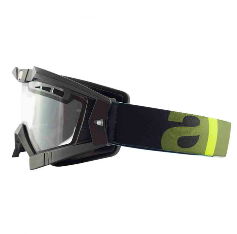 Goggles ARIETE RC FLOW 13953-NVV green strap asian fitting foam