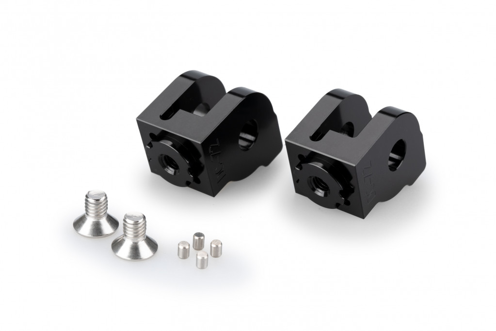 Footpeg adapters PUIG 20270N adjustable Crni
