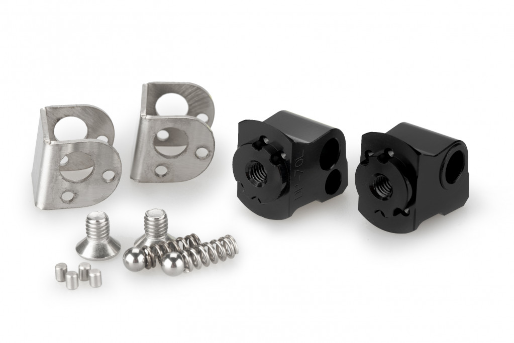 Footpeg adapters PUIG 20455N adjustable Crni