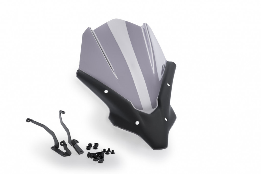 Windshield PUIG NEW. GEN TOURING 20619H smoke for YAMAHA MT-07 700 2021-2024