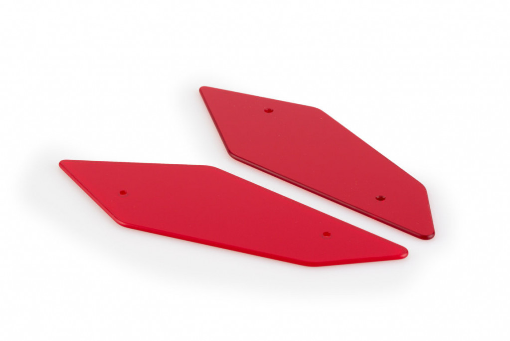 Side spoilers PUIG DOWNFORCE 20621R crven
