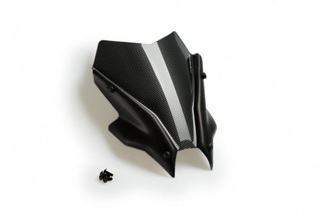Windshield PUIG NEW GEN. SPORT 20644C carbon look for YAMAHA MT-09 850 / 890 2021-2023