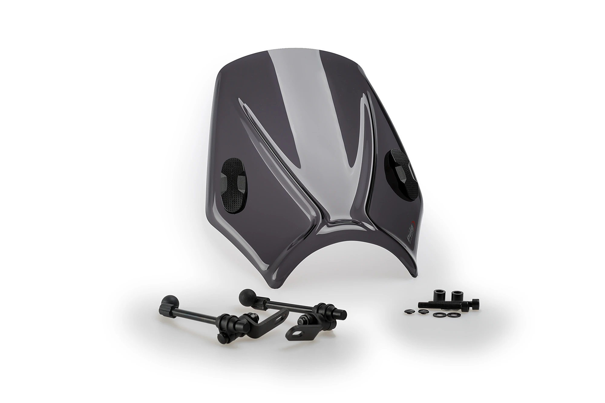Windshield PUIG MITO 20724F dark smoke for YAMAHA MT-07 700 2014-2024, YAMAHA MT-09 850 / 890 2013-2016