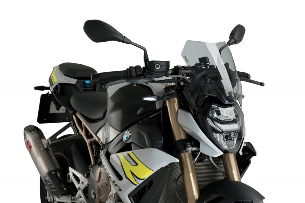 Windshield PUIG NEW GEN. SPORT 20887H smoke for BMW S 1000 R 2021-2024, BMW M 1000 R 2023-2024