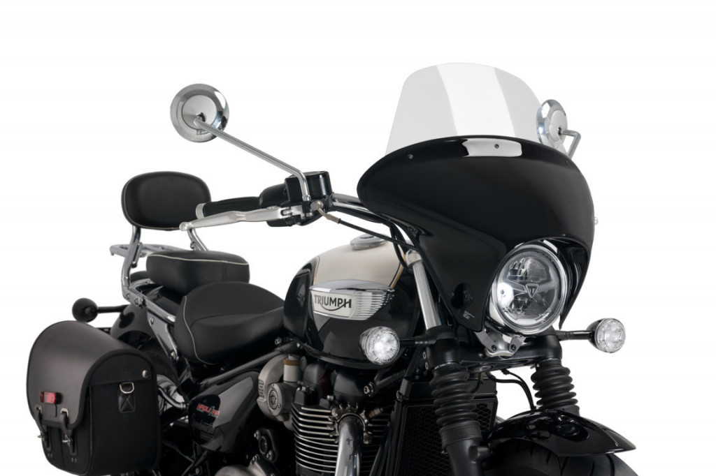 Windscreen PUIG BATWING SML TOURING 21117H smoke for TRIUMPH Bonneville Speedmaster 1200 2018-2026