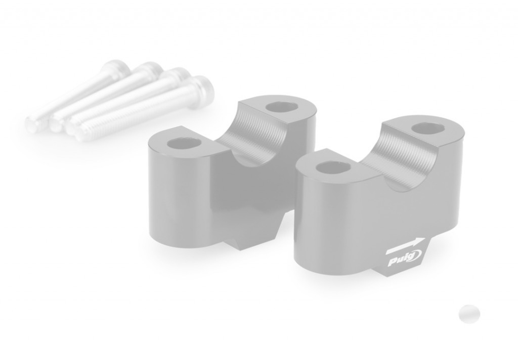 Risers PUIG 21810P silver height 30mm, d 22mm