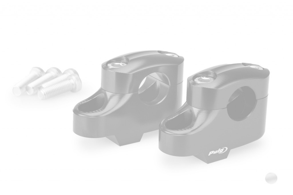 Risers PUIG PULLBACK 21811P silver height 20mm, d 25mm, back 16mm