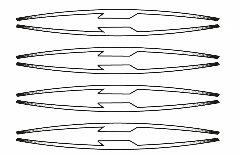 Rim strip PUIG 21833B white set of 8 rim strips