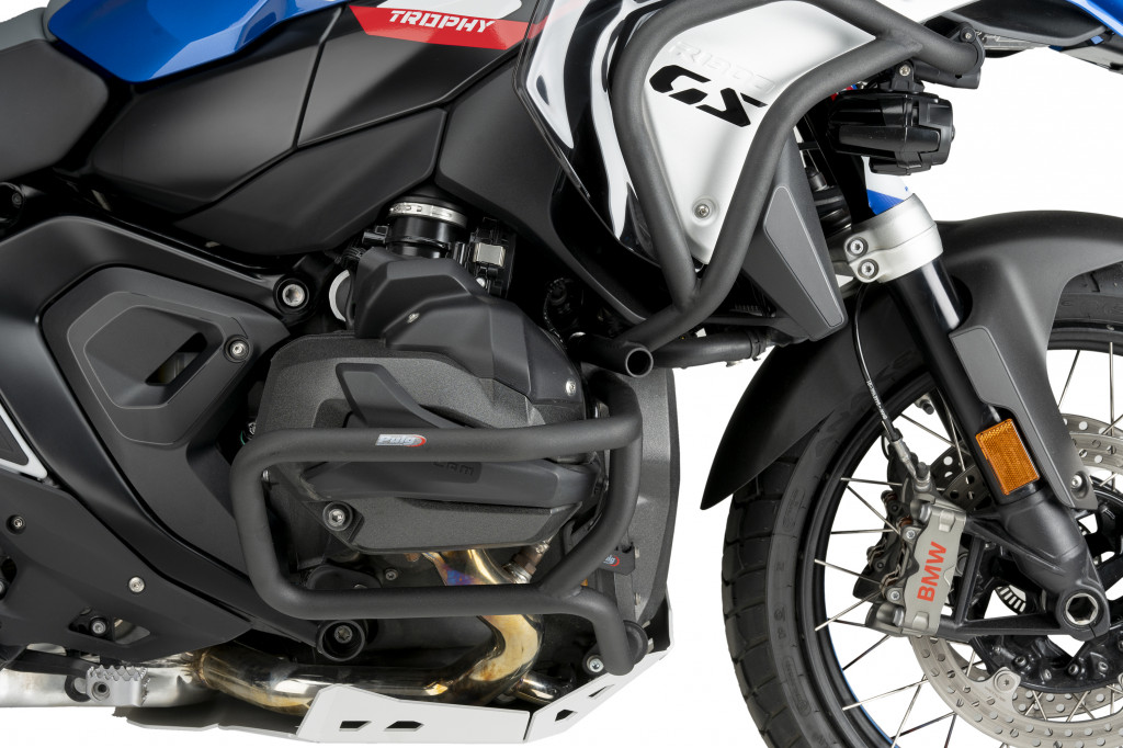 Engine guards PUIG 21870N d25 mm lower, black