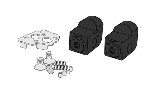 Footpeg adapters PUIG 21890N adjustable Crni