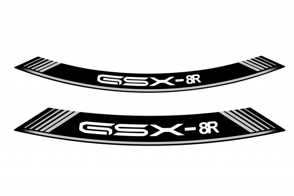 Rim strip PUIG GSX-R 21959P silver set of 8 rim strips