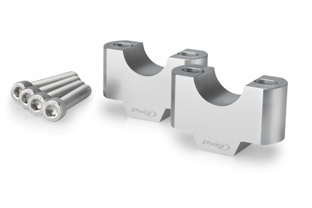 Risers PUIG 22116P silver height 30mm, d 29mm