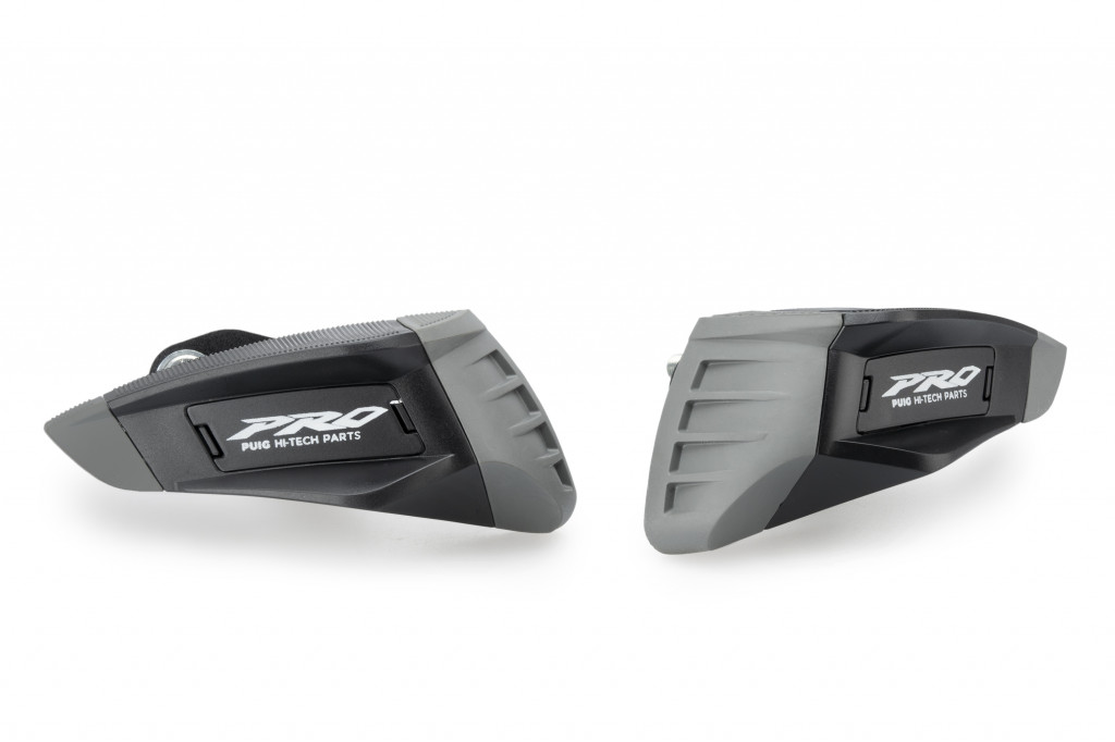 Frame sliders PUIG PRO 2.0 22493N black with grey rubber