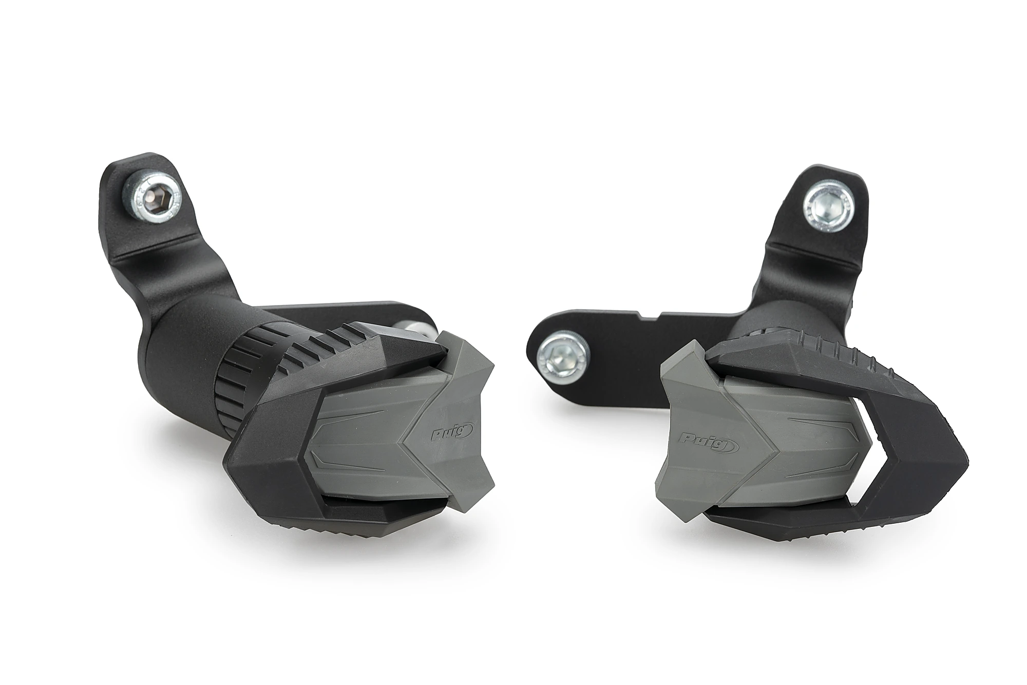 Frame sliders PUIG R19 22811N black with grey rubber