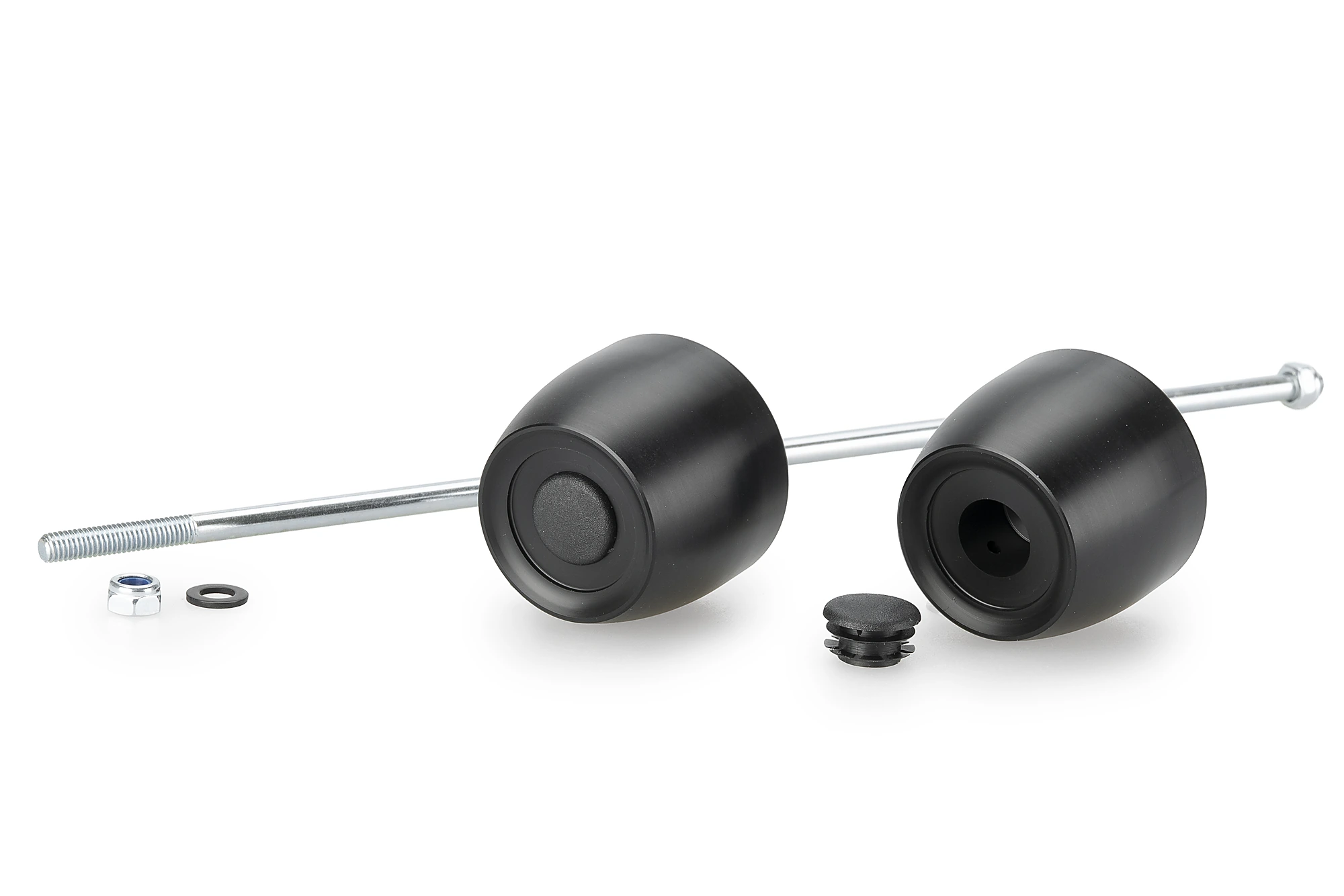 Axle sliders PUIG PHB19 22929N Crni without color caps, front