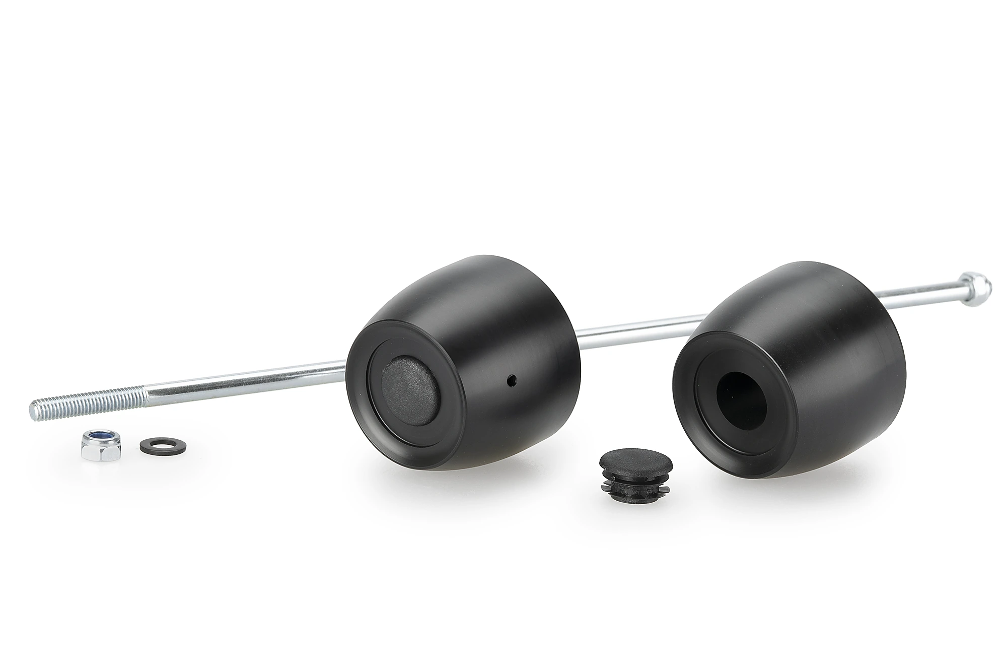 Axle sliders PUIG PHB19 23088N Crni without color caps, front