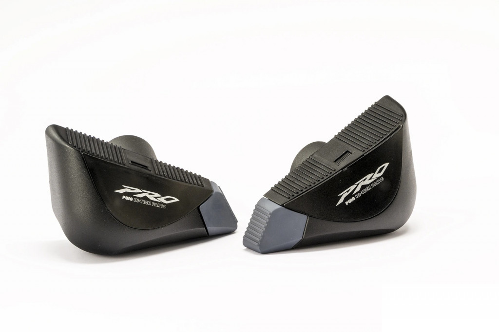 Frame sliders PUIG PRO 5293N black with grey rubber