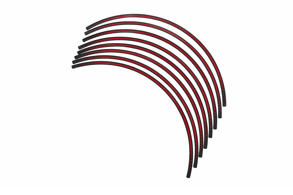 Rim strip PUIG PREMIUM 8431R red fluor set of 8 rim strips