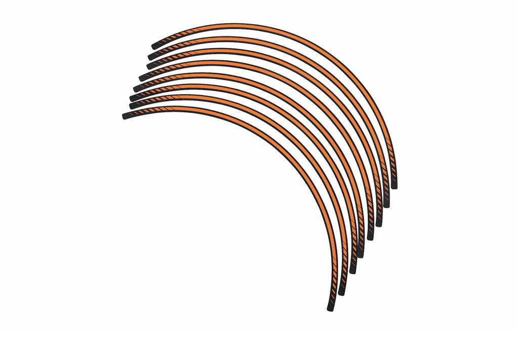 Rim strip PUIG PREMIUM 8431T orange fluor set of 8 rim strips
