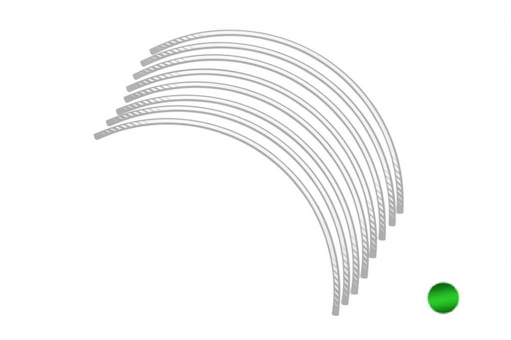 Rim strip PUIG PREMIUM 8431V green fluor set of 8 rim strips
