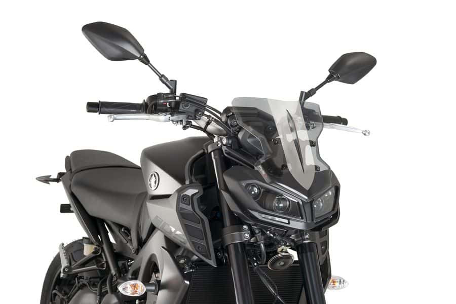 Windshield PUIG NEW GEN. SPORT 9376H smoke for YAMAHA MT-09 850 / 890 2017-2020