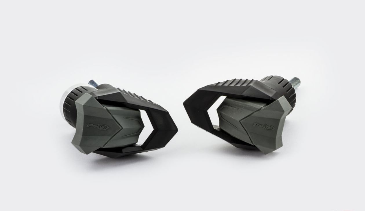 Frame sliders PUIG R19 20388N black with grey rubber