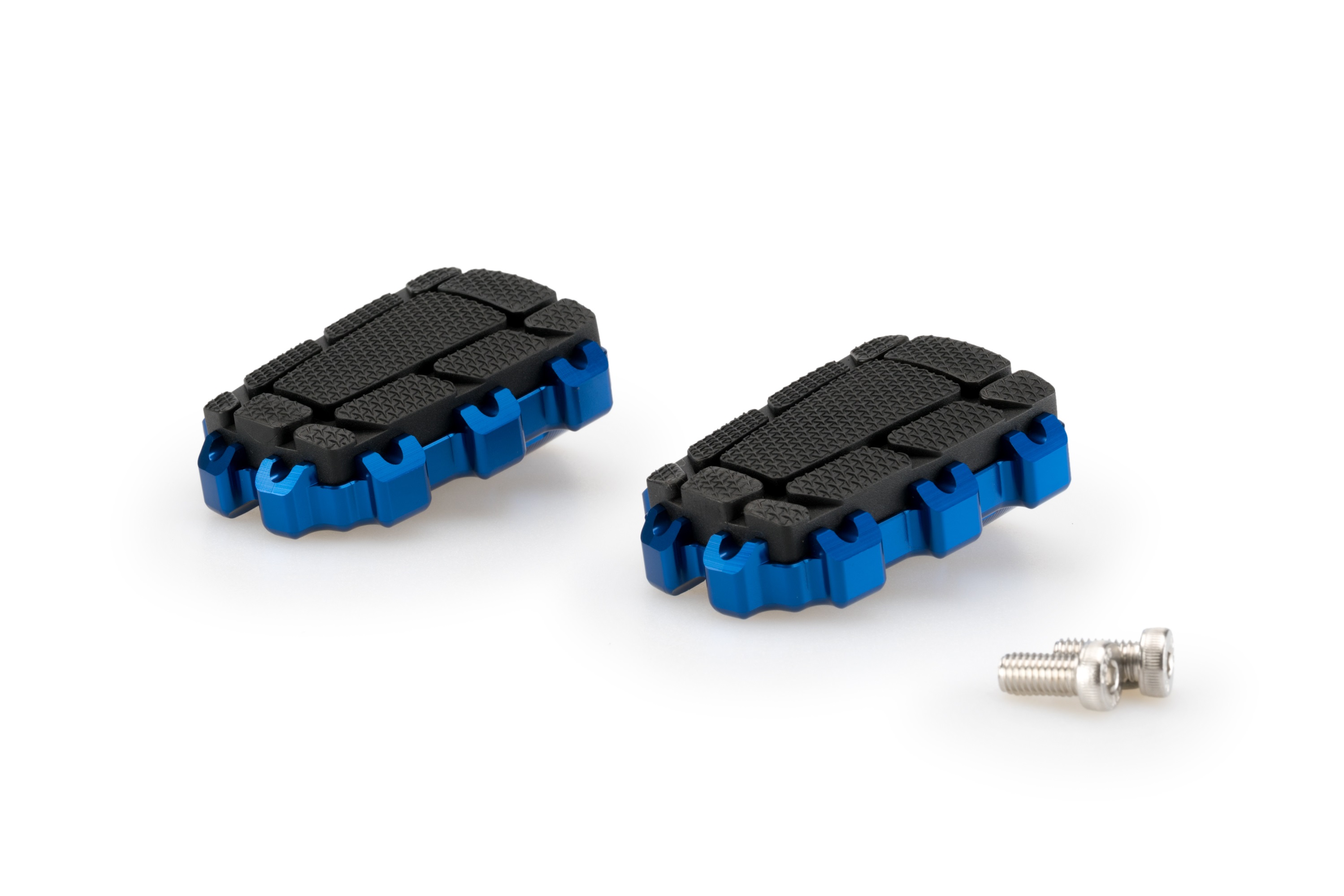 Footpegs without adapters PUIG ENDURO 2.0 20851A plavi with rubber