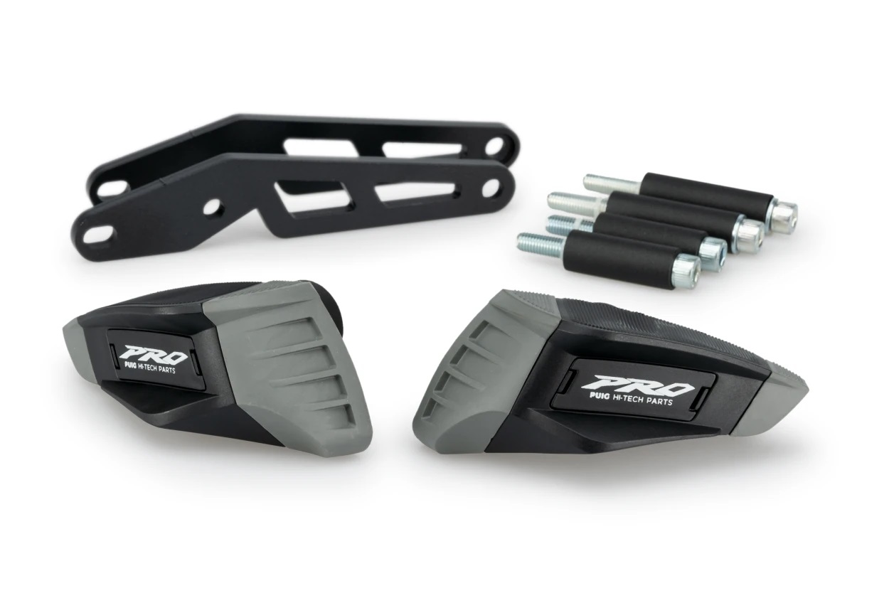 Frame sliders PUIG PRO 2.0 21982N black with grey rubber