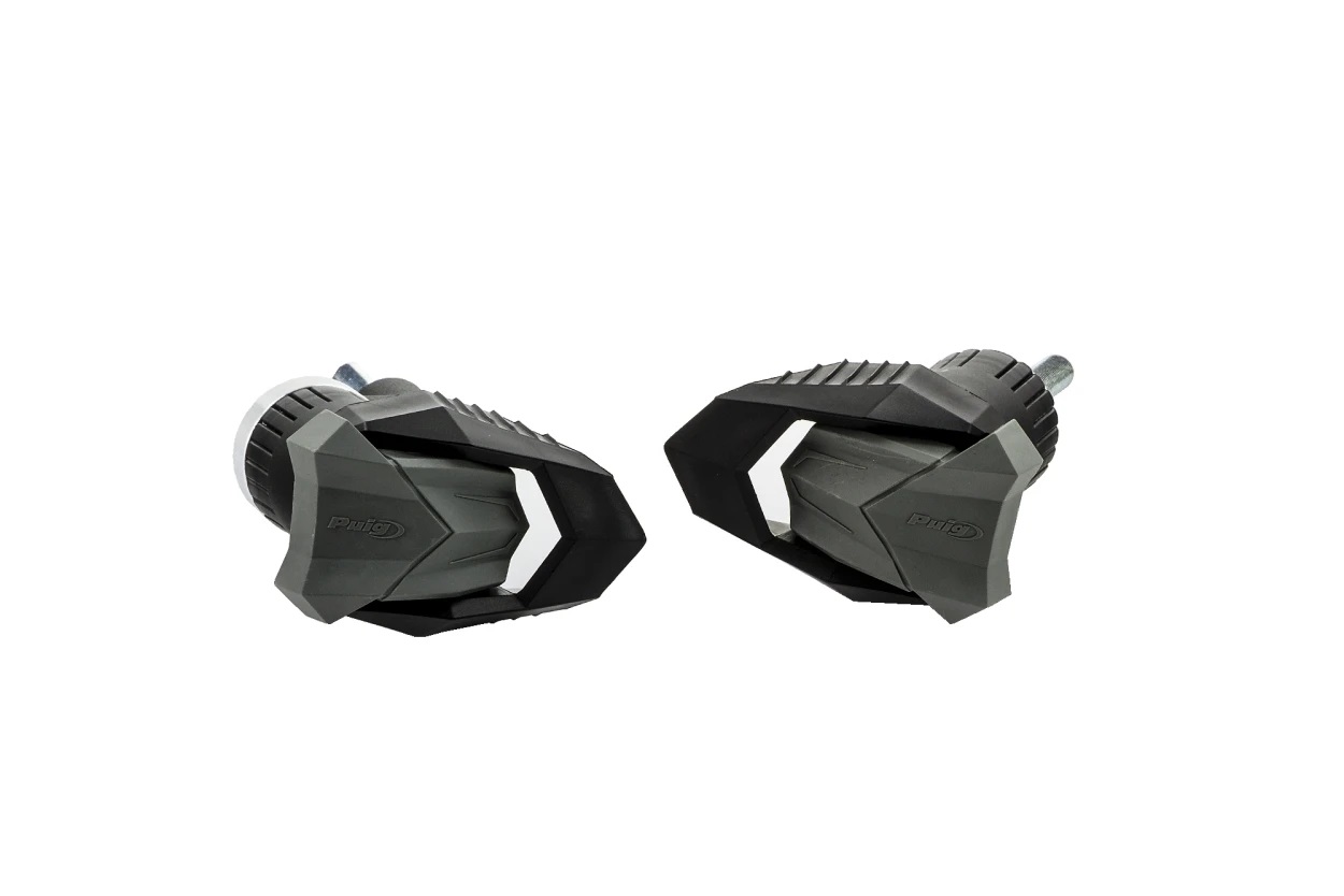 Frame sliders PUIG R19 21990N black with grey rubber
