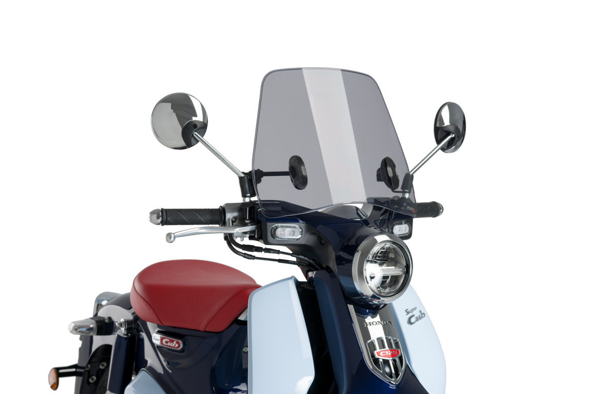 Windshield PUIG TRAFIC 3490H smoke for HONDA C 125 Super Cub 2018-2024