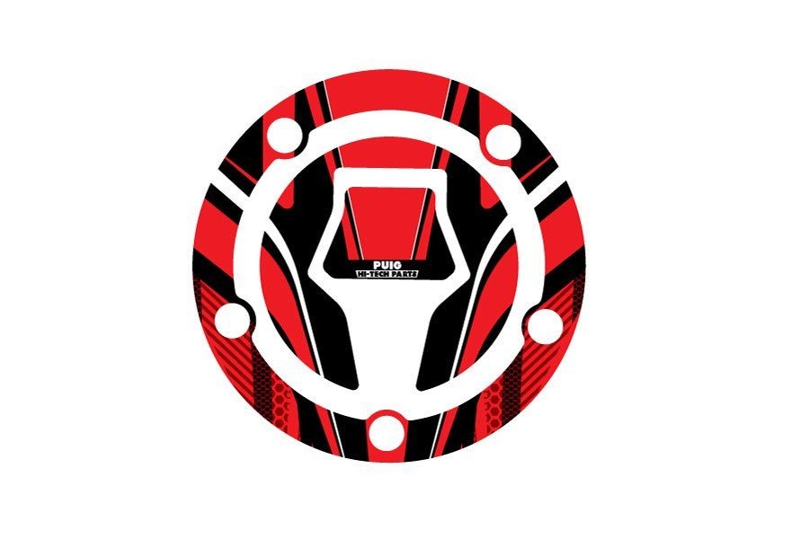 Fuel cap cover PUIG RADIKAL 9609R crven