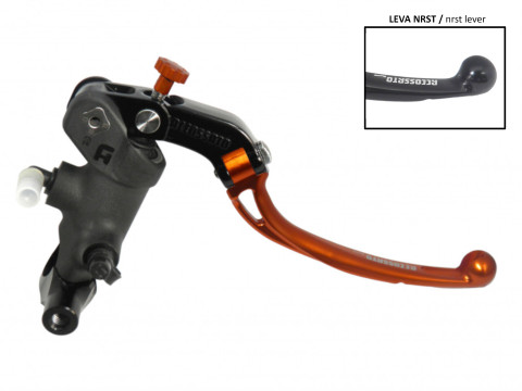 Radial brake master cylinder ACCOSSATO PC008 PRS 19 x 17-18-19 with folding lever,orange