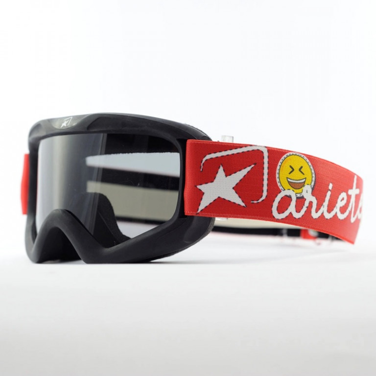 Goggles ARIETE SNOWY - KIDS 14930-NAR black, blue lens SMILE strap