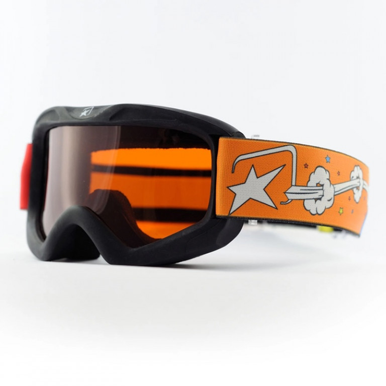 Goggles ARIETE SNOWY - KIDS 14930-NOO black, orange lens COMICS strap