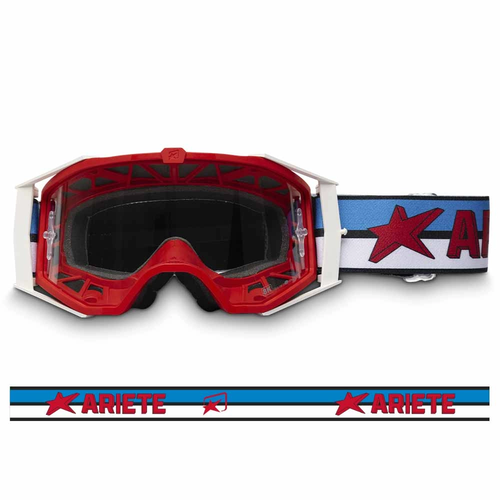 Goggles ARIETE 8K 14960-RBBC crven clear lens with pins