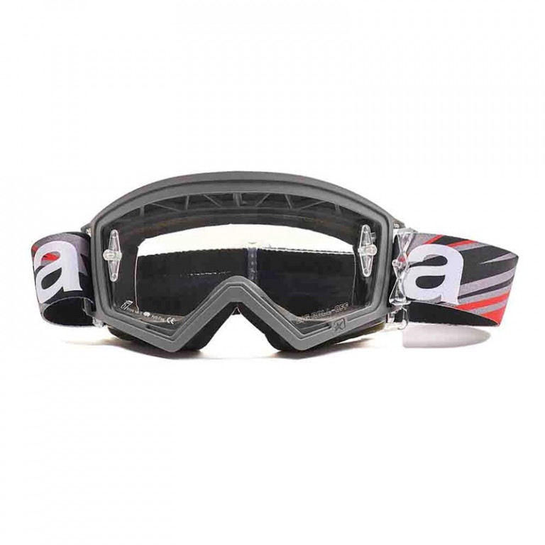 Goggles ARIETE MUDMAX SPARK 14970-SNR black arancio - clear lens with pins