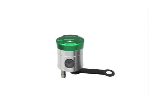 Brake fluid reservoir ACCOSSATO CNC-worked FU151 straight bracket included green