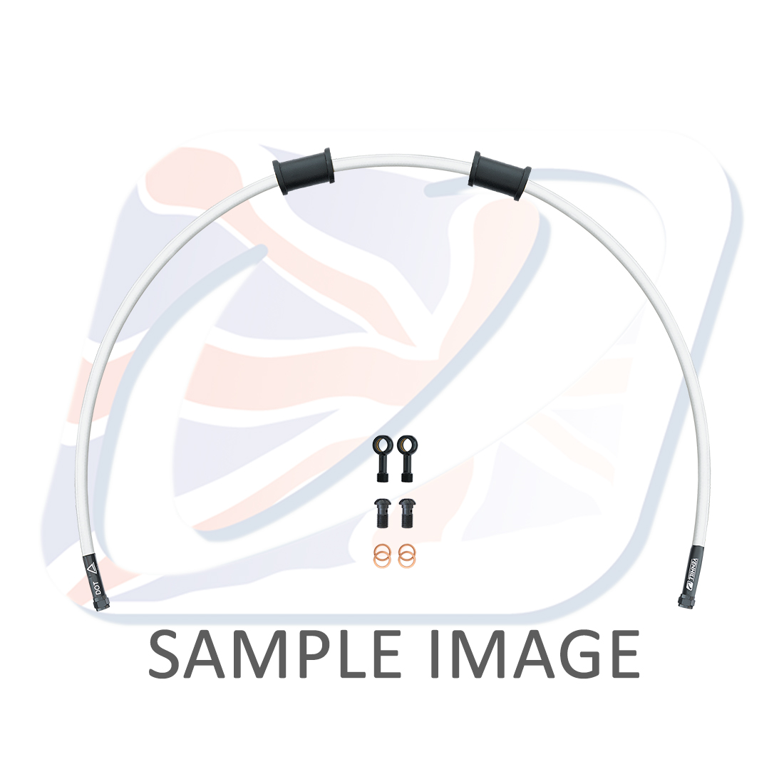 Clutch hose kit Venhill POWERHOSEPLUS KAW-7001CB-WT (1 hose in kit) White hoses, black fittings