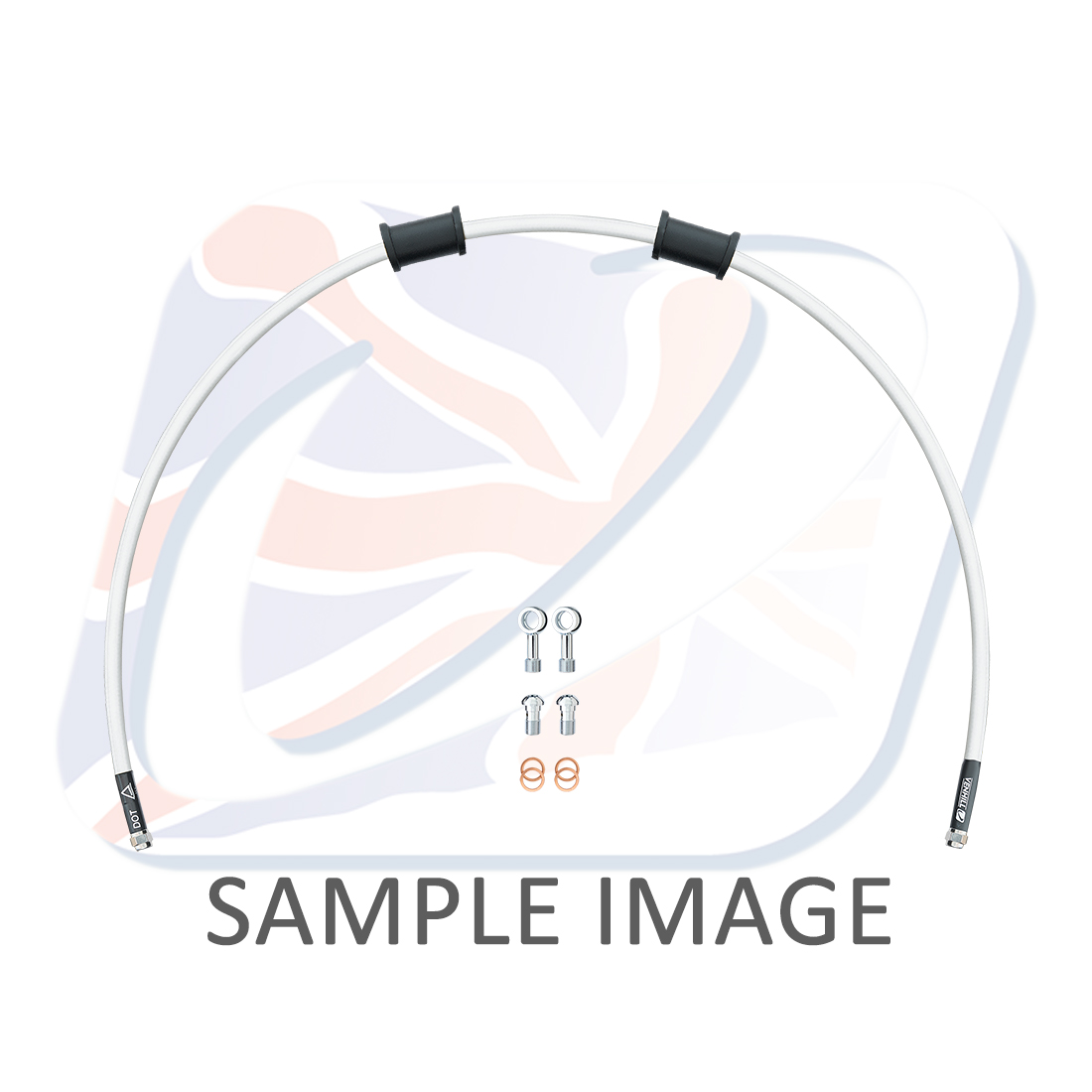 Rear brake hose kit Venhill POWERHOSEPLUS BMW-10001R-WT (1 hose in kit) White hoses, chromed fittings